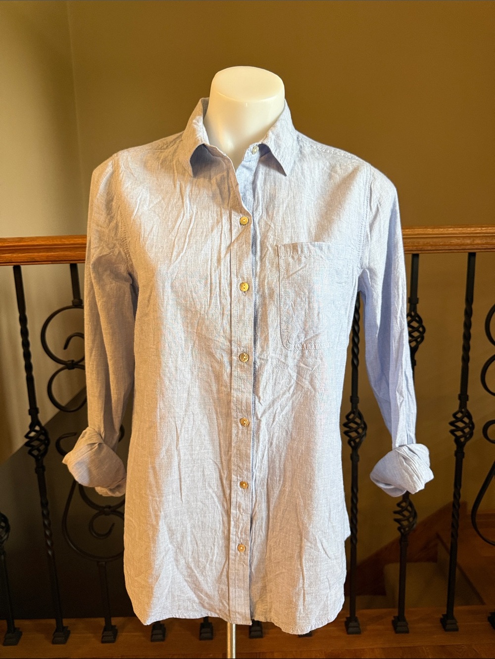 Lola River cotton button down top